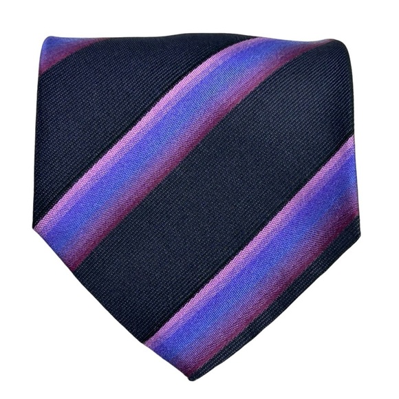 Hugo Boss Luxury Striped 100% Silk Tie Made in Italy W:3.75" X L: 58.5" - Picture 1 of 3